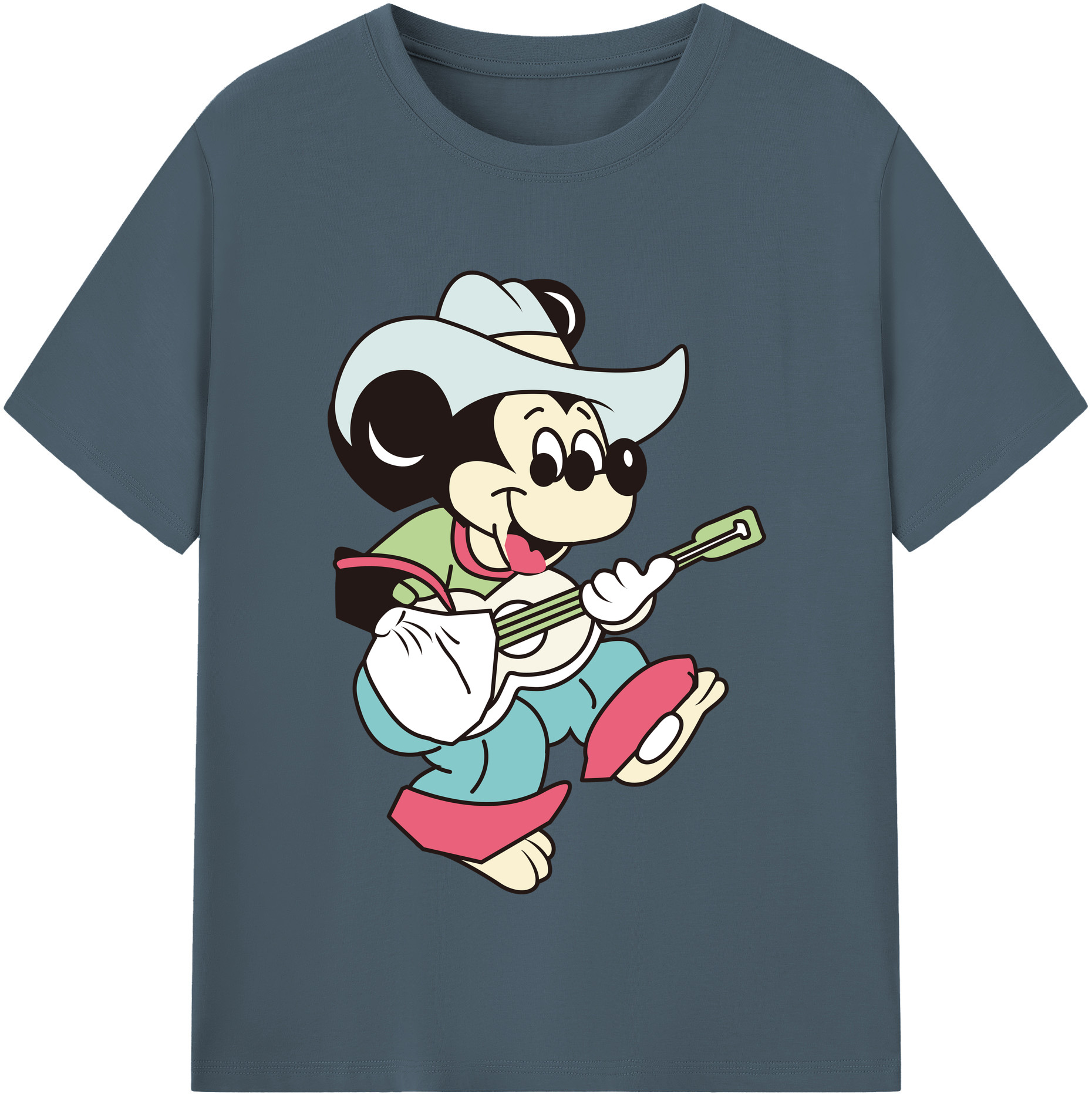 （画像用） ミッキーマウス Mickey Mouse 綿100％半袖Tシャツ（フロントプリント）